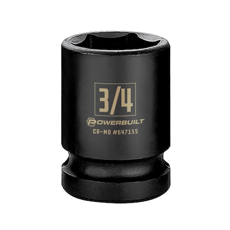Powerbuilt 1/2" Drive 3/4'' Impact Socket 647155